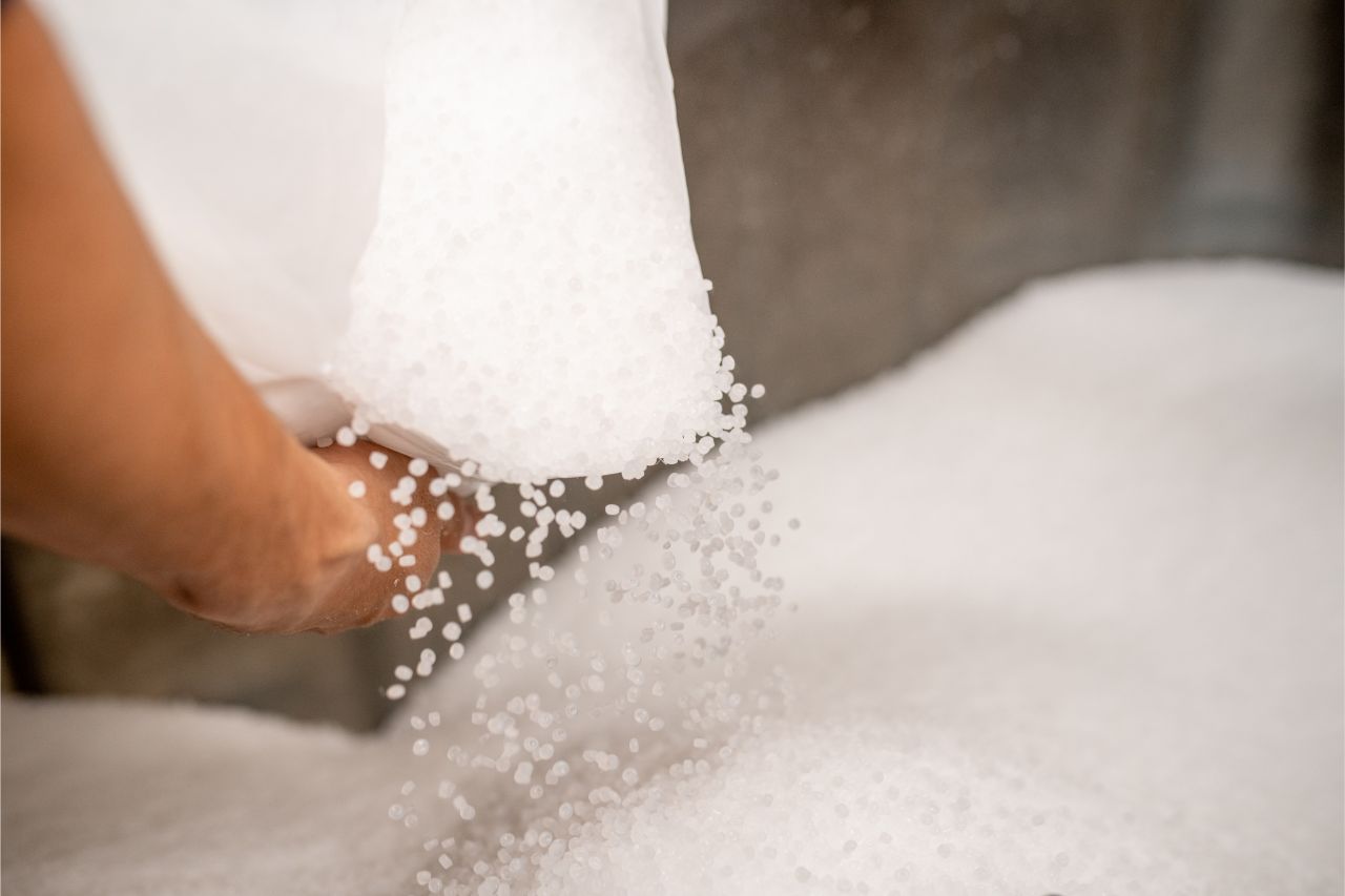 Small plastic granules