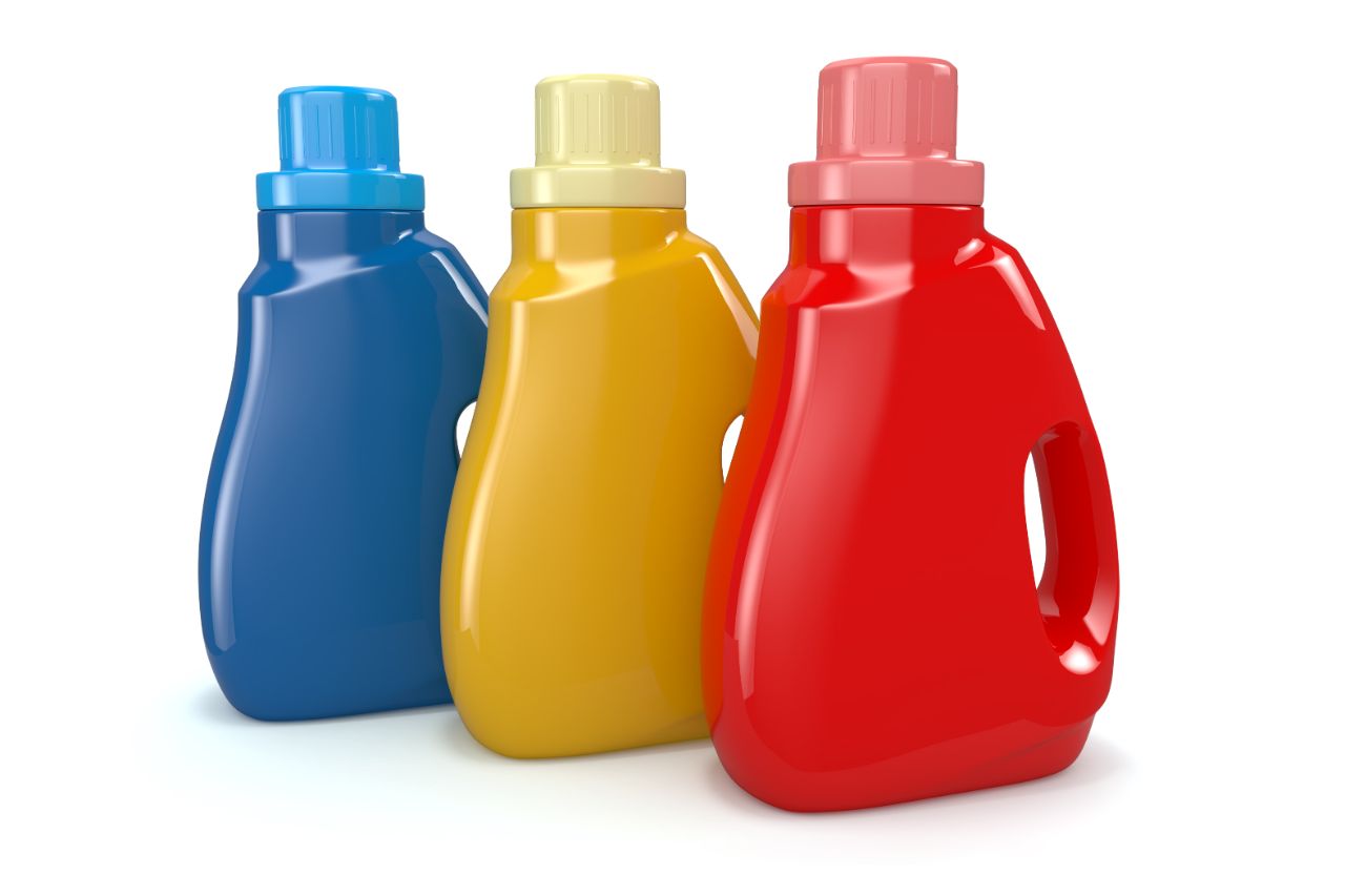Plastic detergent bottles